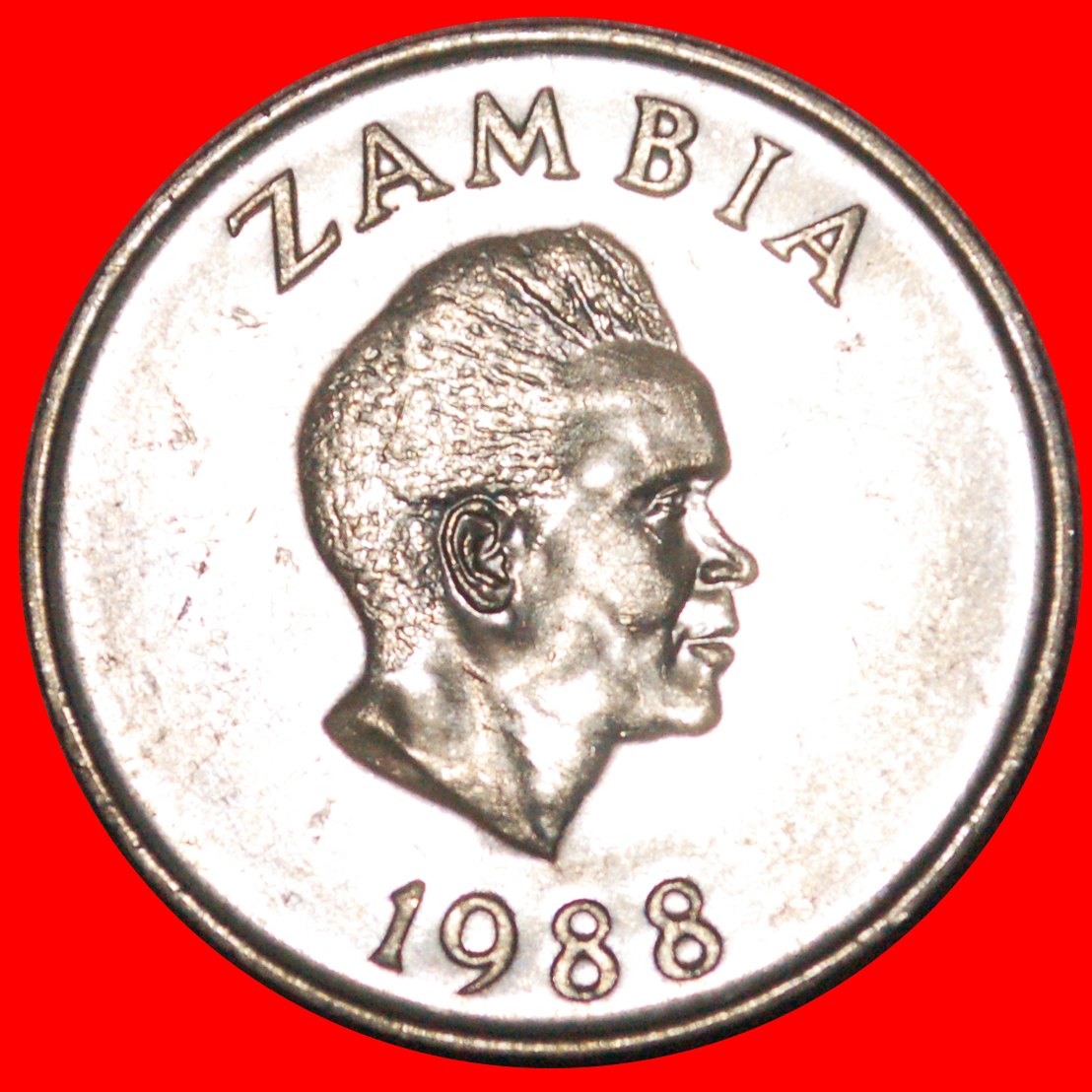  * GREAT BRITAIN (1968-1988): ZAMBIA ★ 20 NGWEE 1988 MINT LUSTRE! LOW START★NO RESERVE!   