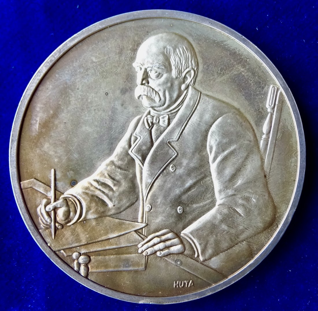  Bismarck Medaille von Huta 1971 Deutsche Einheit 100 Jahre seit der Reichsgründung 1871   