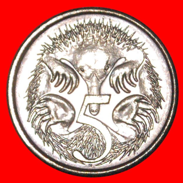  * ECHIDNA (1999-2019): AUSTRALIEN★5 CENT 2013 STEMPELGLANZ! ELISABETH II. 1953-2022★ OHNE VORBEHALT!   