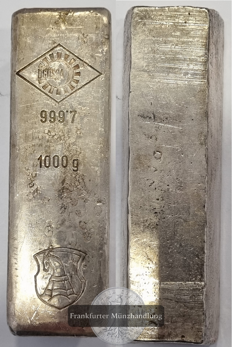  Österreich 1000g Silberbarren (Oegussa)  FM-Frankfurt  Feingewicht: 1.000g   