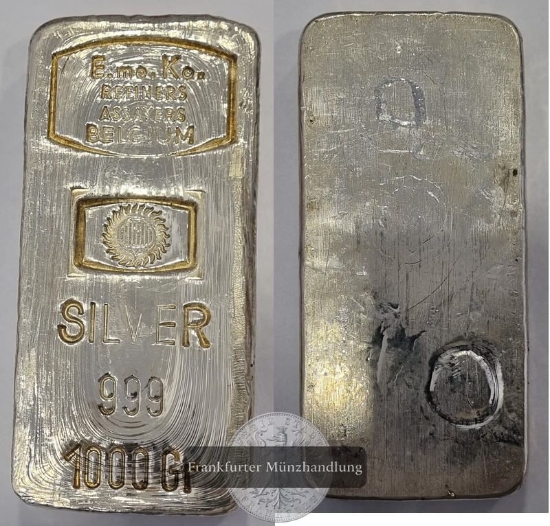  Belgien 1000g Silberbarren (E.me.Ko, Antwerpen)  FM-Frankfurt  Feingewicht: 1.000g   