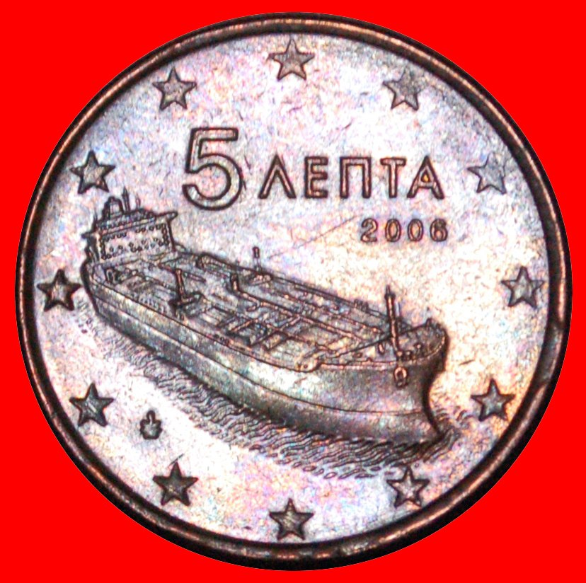  * SCHIFF (2002-2023): GRIECHENLAND ★ 5 EURO CENT 2006 STEMPEL B ENTDECKUNG MÜNZE!  OHNE VORBEHALT!   