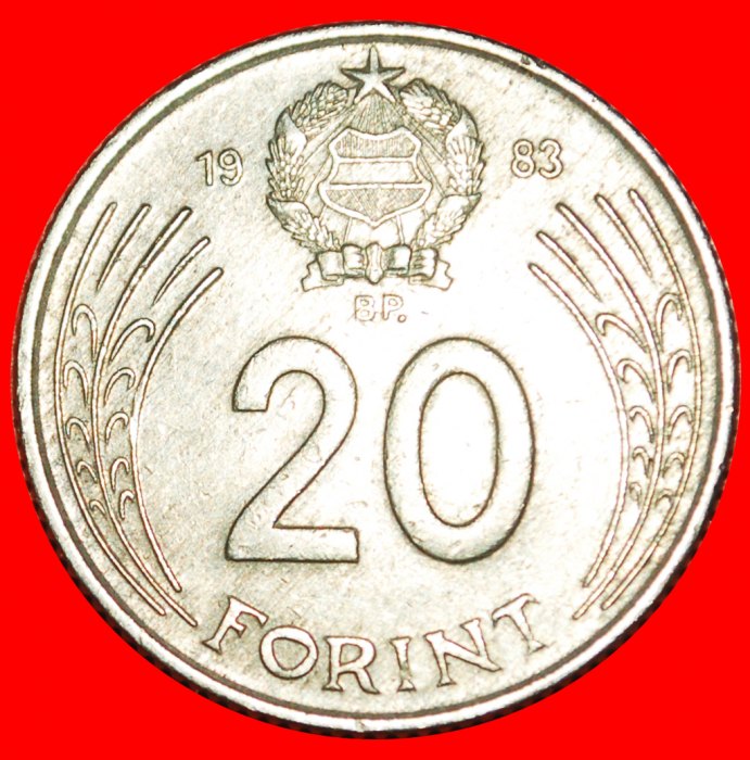  * KOMMUNISMUS 1982-1989: UNGARN ★ 20 FORINTS 1983 DOZSA (1470 - 1514) IM HUT! OHNE VORBEHALT!   