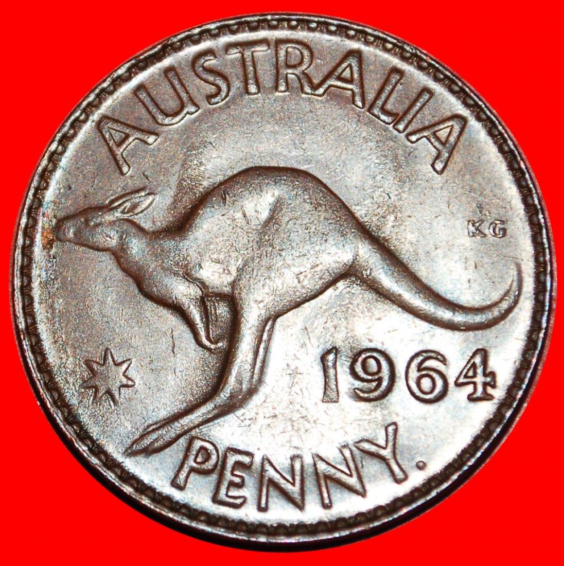  * PERTH (1955-1964): AUSTRALIA★1 PENNY 1964 KANGAROO! ELIZABETH II 1953-2022★LOW START ★ NO RESERVE!   