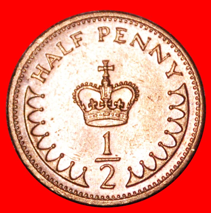  * LETZTE TYP 1982-1984: GROSSBRITANNIEN ★ 1/2 PENNY 1982 VZGL STEMPELGLANZ! OHNE VORBEHALT!   