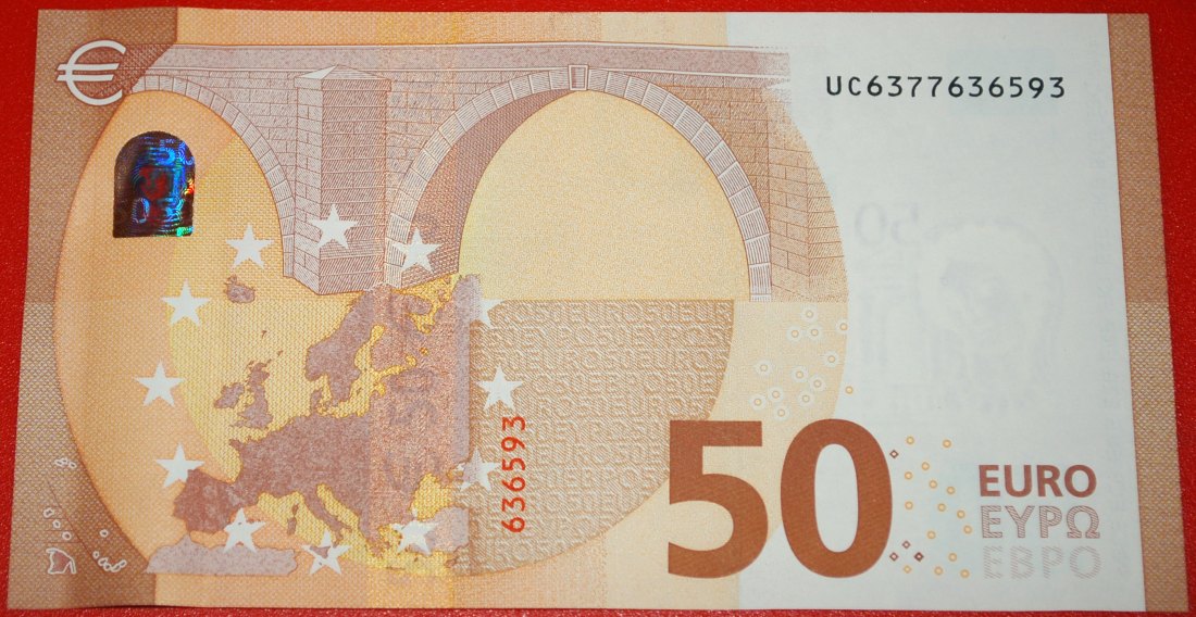  * NEW EUROPE russian TYPE: FRANCE ★ 50 EURO 2017 PREFIX UC U015C4! UNC CRISP★LOW START ★ NO RESERVE!   