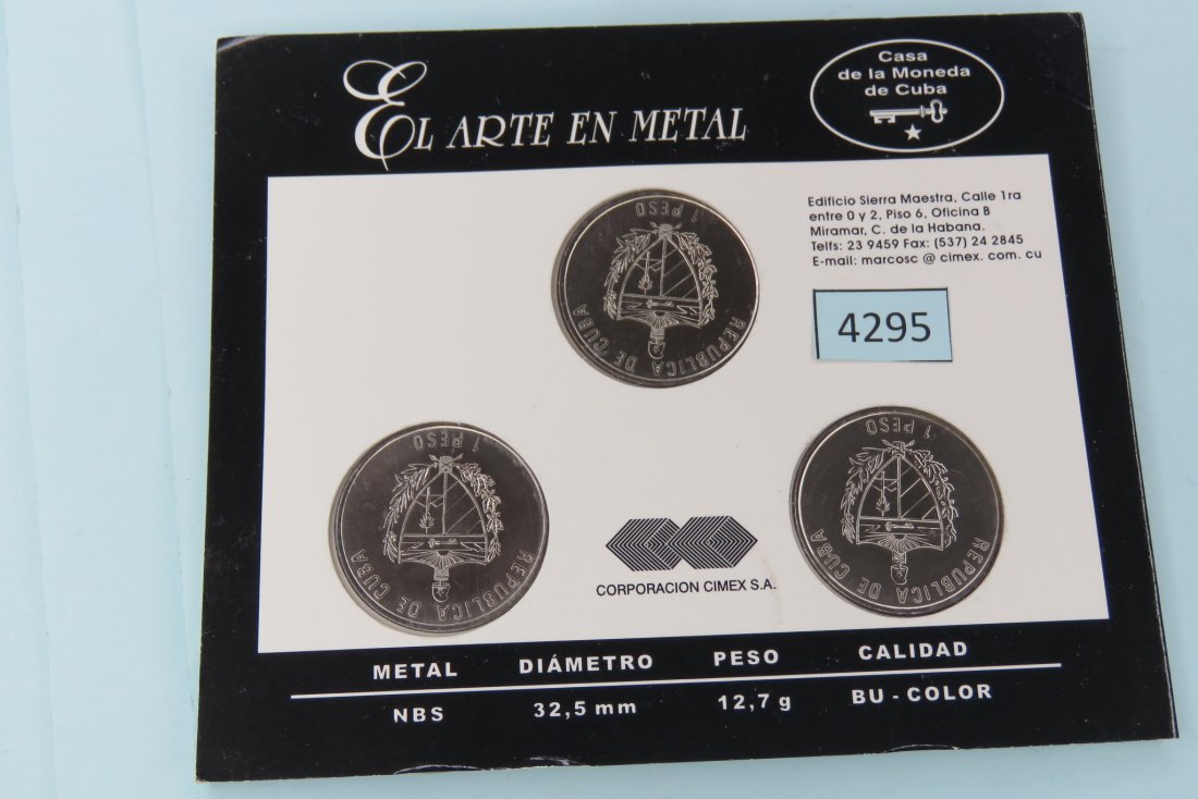  4295 Kuba 2001; Flora Cubana; Set aus 3 x 1 Peso; COLOR   