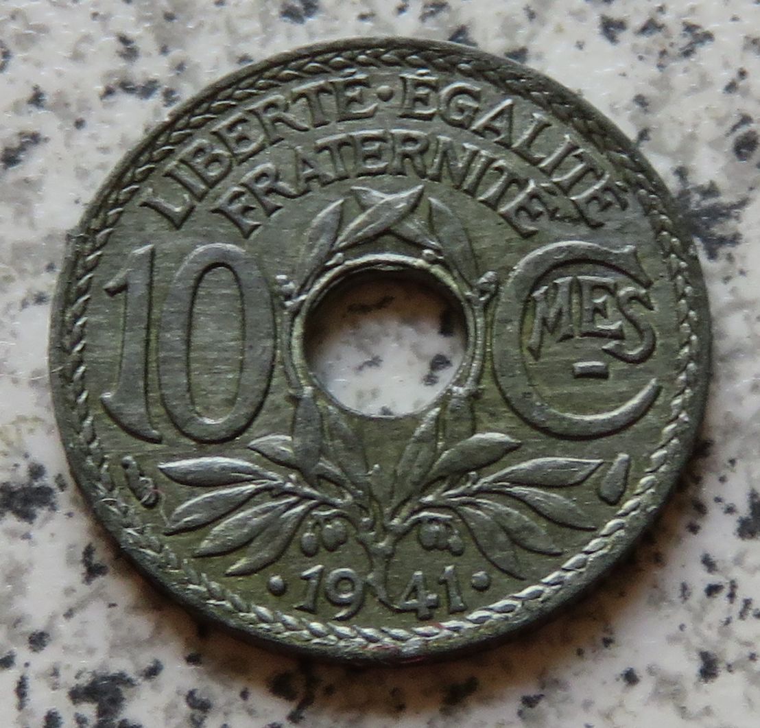  Frankreich 10 Centimes 1941   