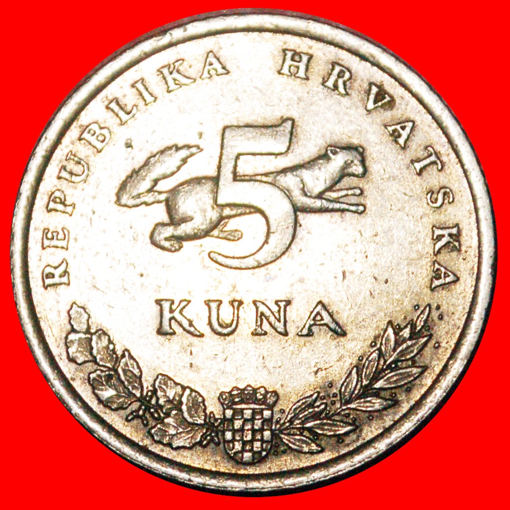  * LATEINISCH TEXT BÄR (1994-2022): KROATIEN ★ 5 KUNA 1998.! OHNE VORBEHALT!   