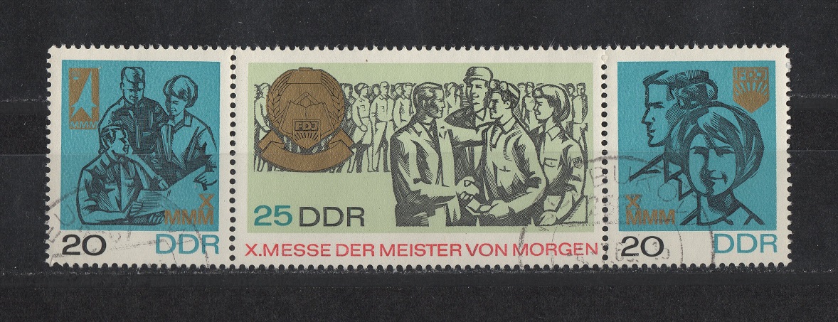  DDR 1967 Mi. 1320-1322 Dreierstreifen **Gel.-Gest. / Mi 8,- €   