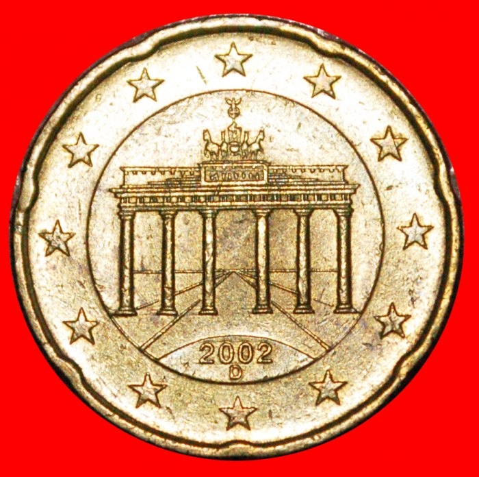  * SPANISCHE BLUMEE (2002-2007): DEUTSCHLAND ★ 20 EURO CENT 2002D NORDISCHES GOLD!★OHNE VORBEHALT!   