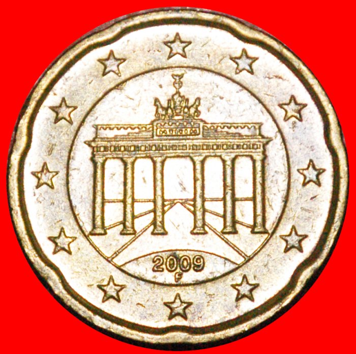  * SPANISCHE BLUMEE (2007-2023): DEUTSCHLAND ★ 20 EURO CENT 2009F NORDISCHES GOLD!★OHNE VORBEHALT!   