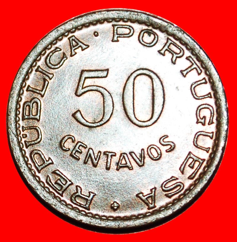  * PORTUGAL (1953-1957): MOZAMBIQUE★50 CENTAVOS 1957 ARMILLARY SPHERE! LUSTRE★LOW START ★ NO RESERVE!   