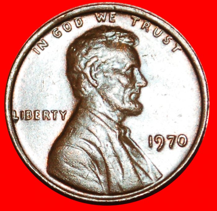  * MEMORIAL (1959-1982): USA ★ 1 CENT LARGE 1970! LINCOLN (1809-1865)★LOW START ★ NO RESERVE!   