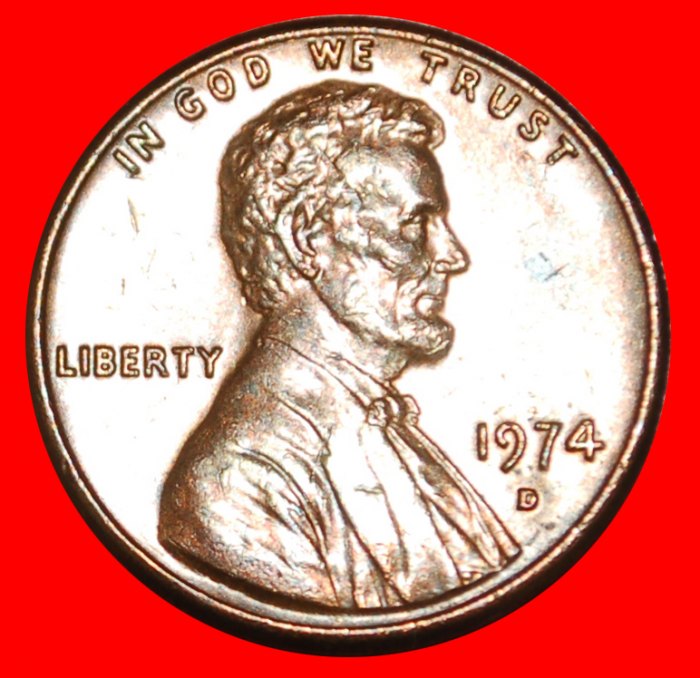  * 2 SOLD MEMORIAL (1959-1982): USA ★ 1 CENT THIN 1974D! LINCOLN (1809-1865) ★LOW START ★ NO RESERVE!   