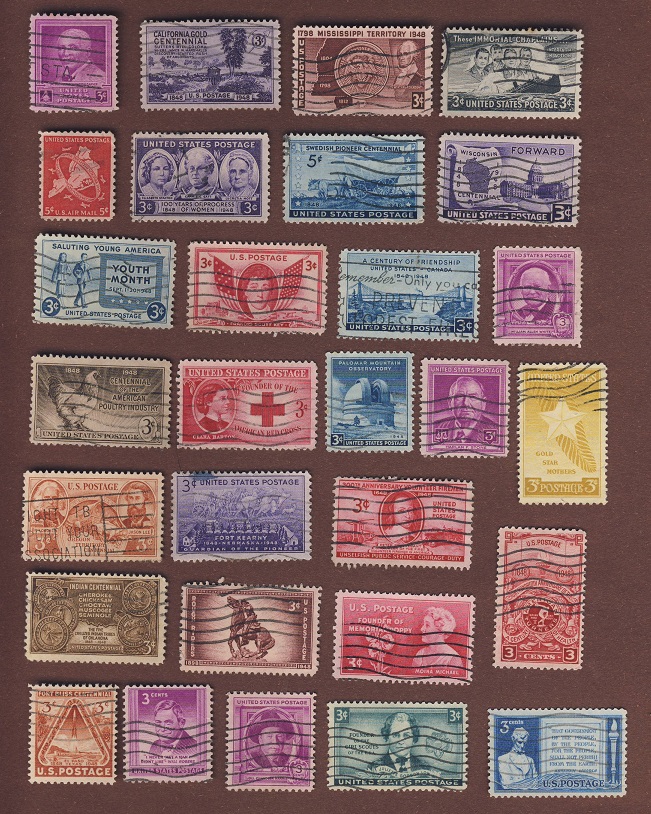  USA 1948 kompl.Jahrgang aus 1948 kompl, Mi.565 - 593.kompl.Jahrgang   