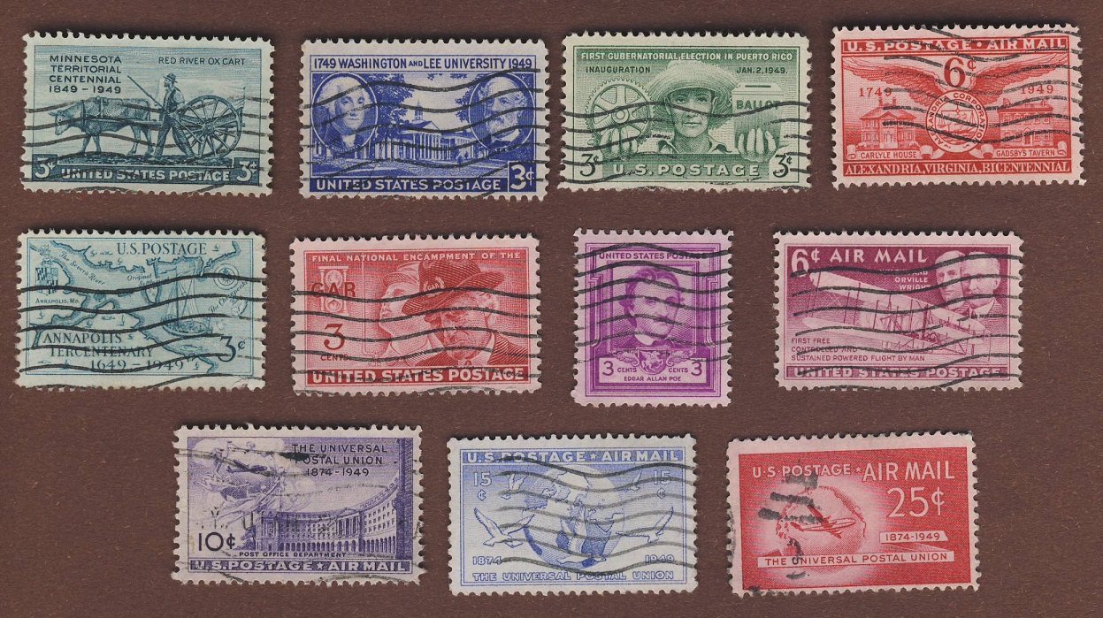  USA 1949 kompl.Jahrgang aus 1949 kompl, Mi.594 - 604.kompl.Jahrgang   