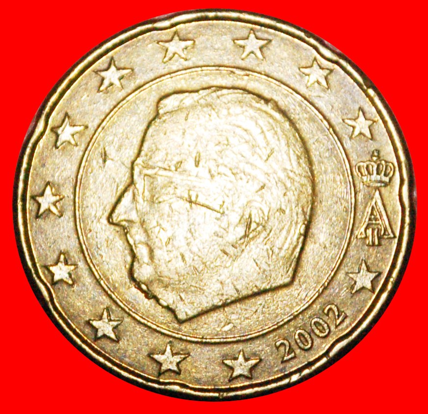  * ALBERT II.1993-2013:BELGIEN★20 EURO CENTS 2002 ZWEITES KINN STEMPEL A NORDISCHES GOLD 1999-2006★   