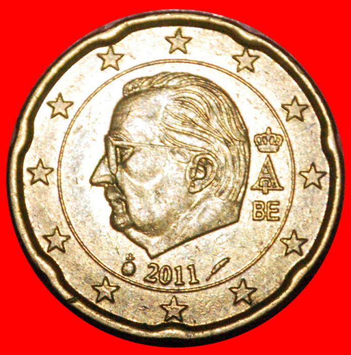  * ALBERT II. (1993-2013): BELGIEN ★ 20 EURO CENTS 2011 NORDISCHES GOLD (2009-2013)★OHNE VORBEHALT!   