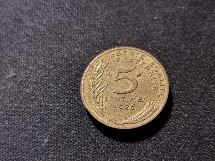  Frankreich 5 Centimes 1986 Umlauf   