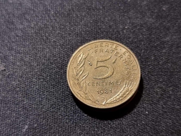  Frankreich 5 Centimes 1981 Umlauf   