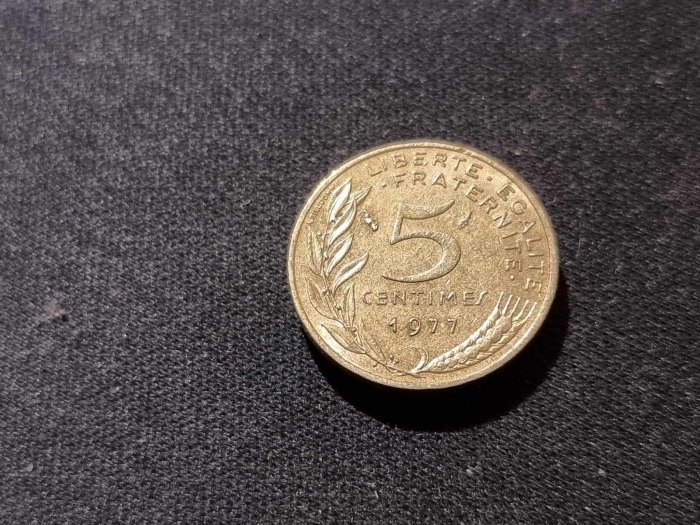  Frankreich 5 Centimes 1977 Umlauf   