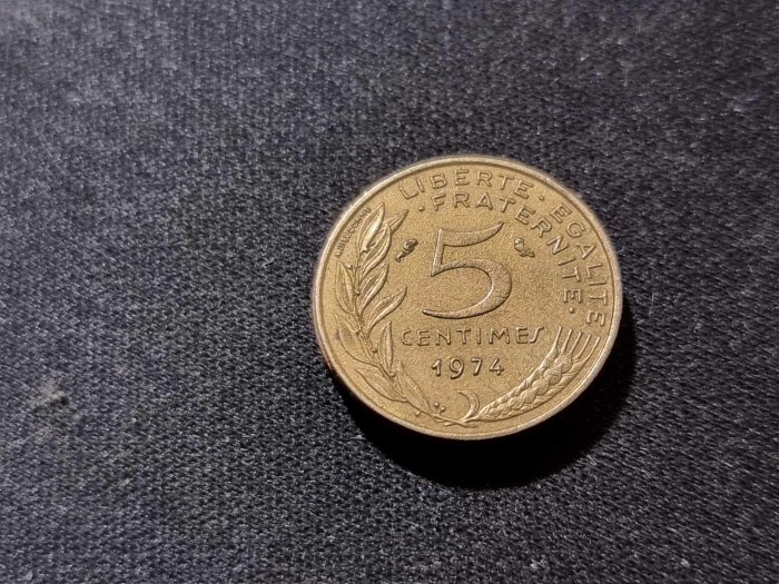  Frankreich 5 Centimes 1974 Umlauf   