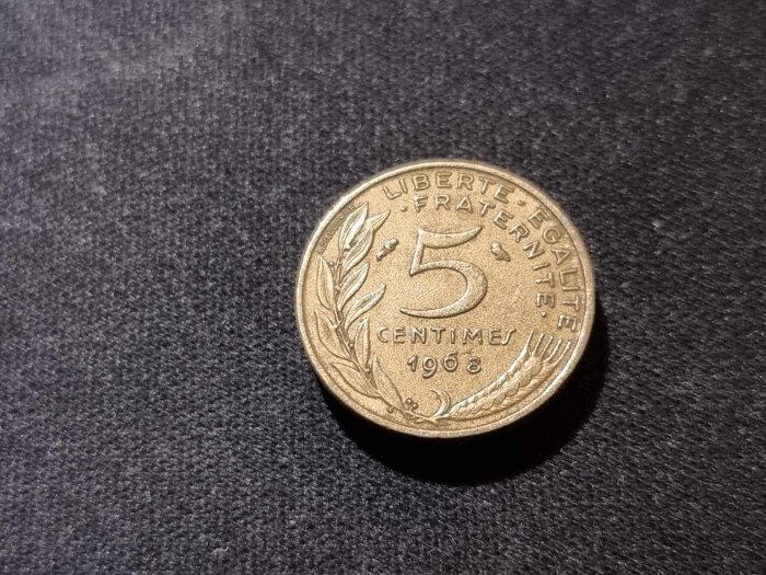  Frankreich 5 Centimes 1968 Umlauf   
