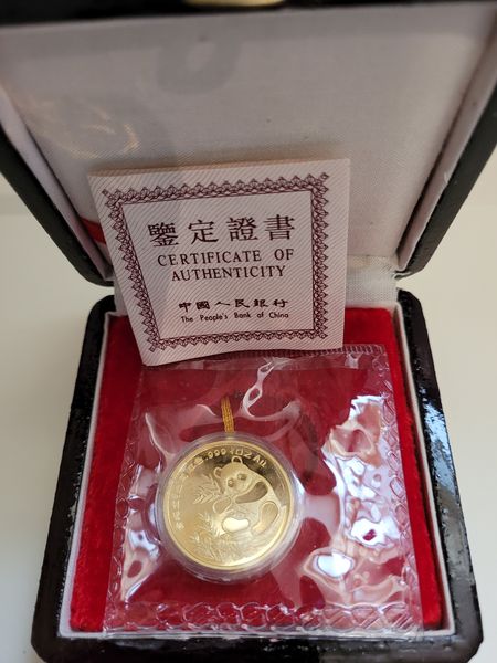  China Coin Show Panda 1993 Munich OVP Topp PP Golden Gate Münzenankauf Koblenz Frank Maurer W808   