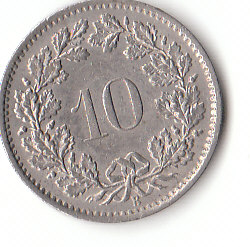  10 Rappen Schweiz 1967 (C091)b.   
