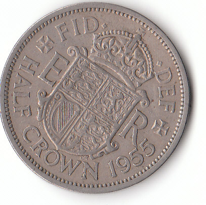  1/2 Crown Großbritanien 1955 (C275)b.   