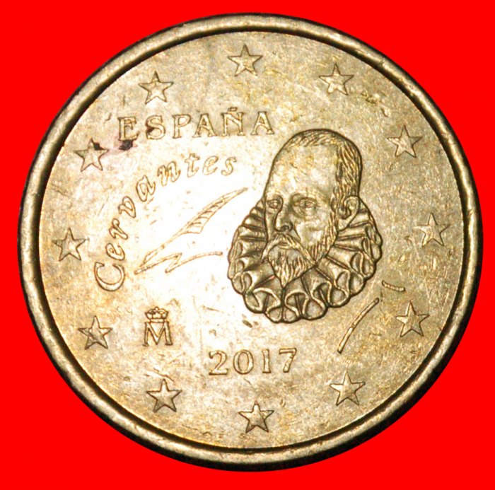  * NORDIC GOLD (2010-2023): SPAIN ★ 50 EURO CENTS 2017 Cervantes (1547-1616)!★LOW START ★ NO RESERVE!   