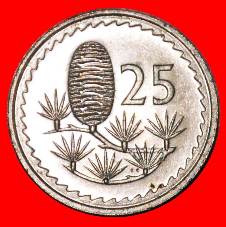  * CEDAR of LEBANON (1963-1982): CYPRUS ★ 25 MILS 1981 UNC MINT LUSTRE!★LOW START ★ NO RESERVE!   