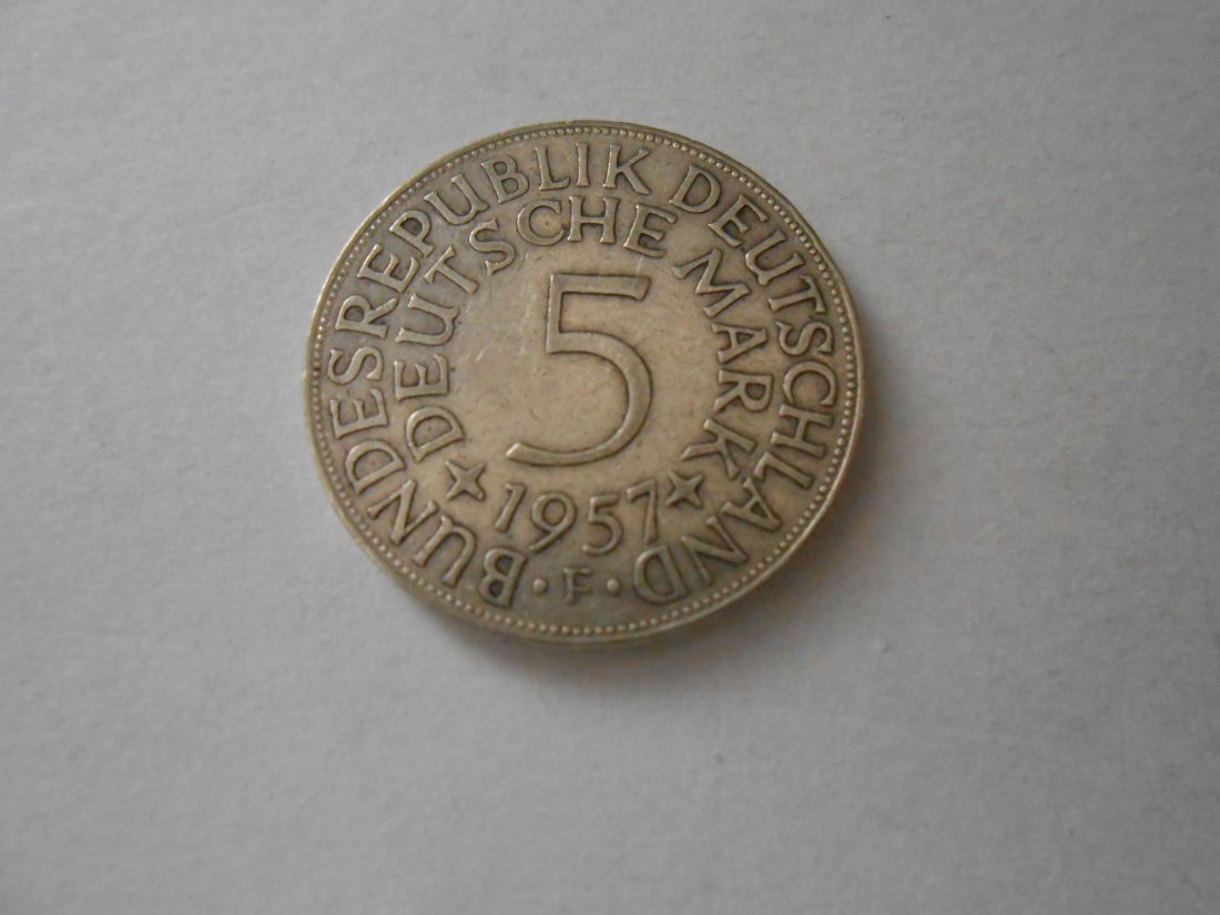  Deutschland 5 DM Silberadler³ 1957 F   