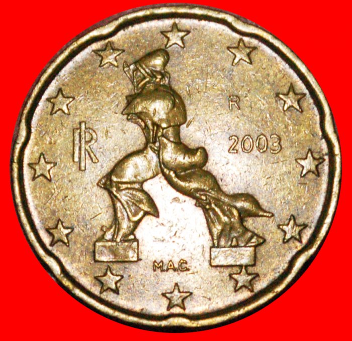  * SPANISH ROSE (2002-2023): ITALY ★ 20 EURO CENTS 2003R NORDIC GOLD!★LOW START ★ NO RESERVE!   