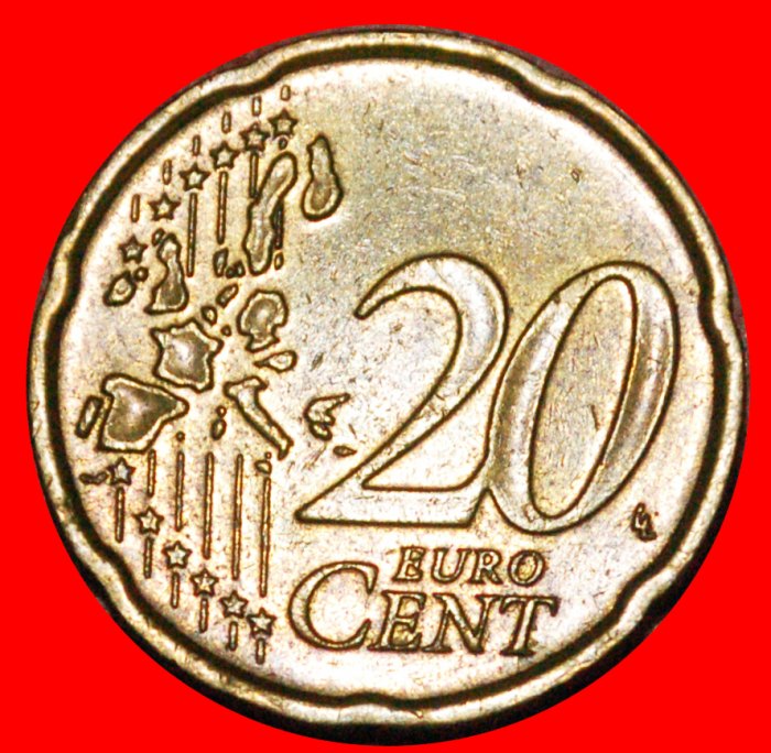  * SPANISH ROSE (2002-2023): ITALY ★ 20 EURO CENTS 2003R NORDIC GOLD!★LOW START ★ NO RESERVE!   