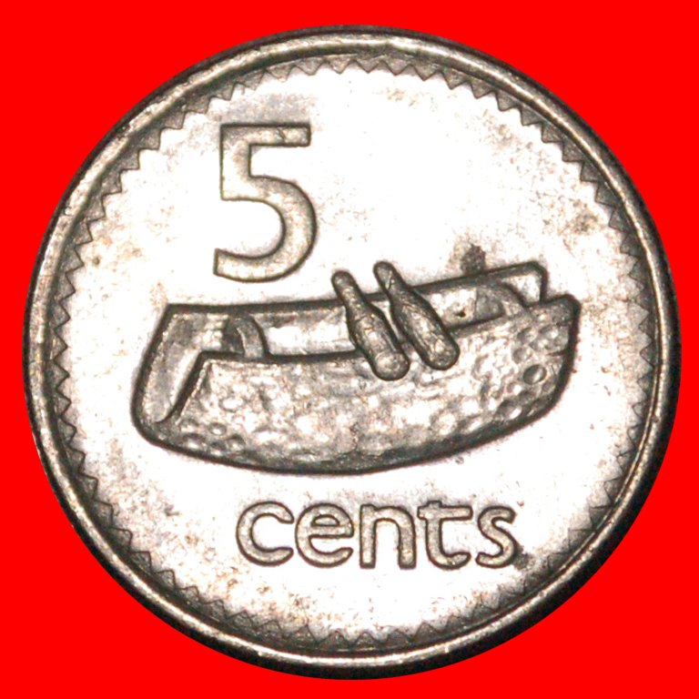 * GREAT BRITAIN (1986-1987):FIJI★5 CENTS 1987 DRUM! ELIZABETH II (1953-2022)★LOW START ★ NO RESERVE!