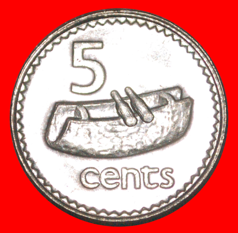* GREAT BRITAIN (1990-2006):FIJI★5 CENTS 1992 DRUM! ELIZABETH II (1953-2022)★LOW START ★ NO RESERVE!
