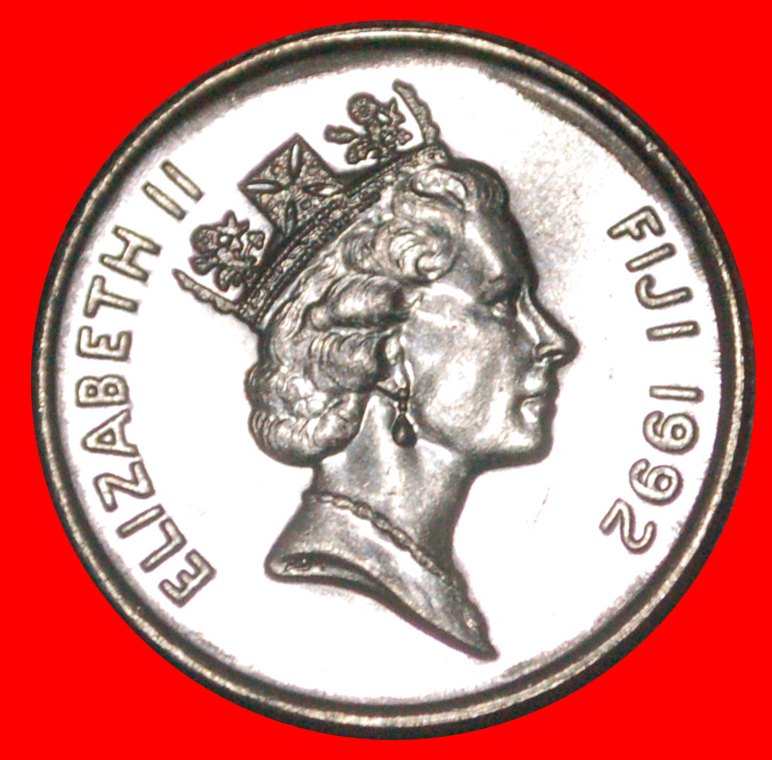  * GREAT BRITAIN (1990-2006):FIJI★5 CENTS 1992 DRUM! ELIZABETH II (1953-2022)★LOW START ★ NO RESERVE!   