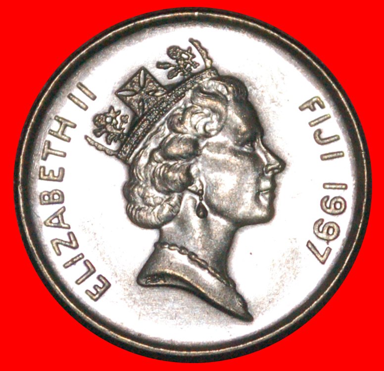  * GREAT BRITAIN (1990-2006):FIJI★5 CENTS 1997 DRUM! ELIZABETH II (1953-2022)★LOW START ★ NO RESERVE!   