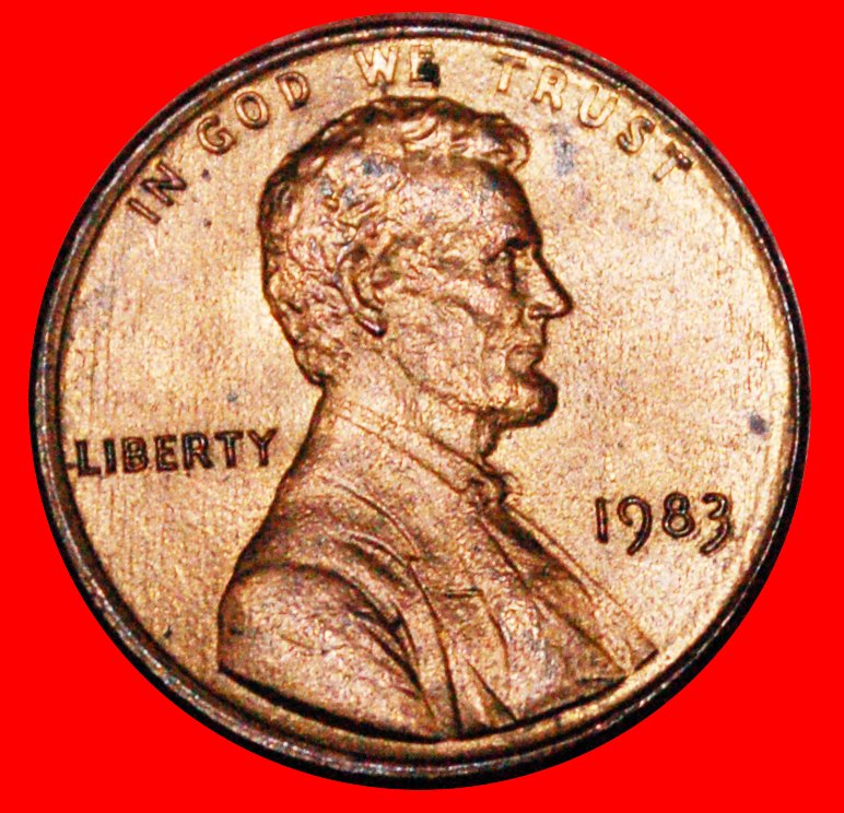  * MEMORIAL (1982-2008): USA★1 CENT 1983 UNC MINT LUSTRE! LINCOLN (1809-1865) LOW START ★ NO RESERVE!   