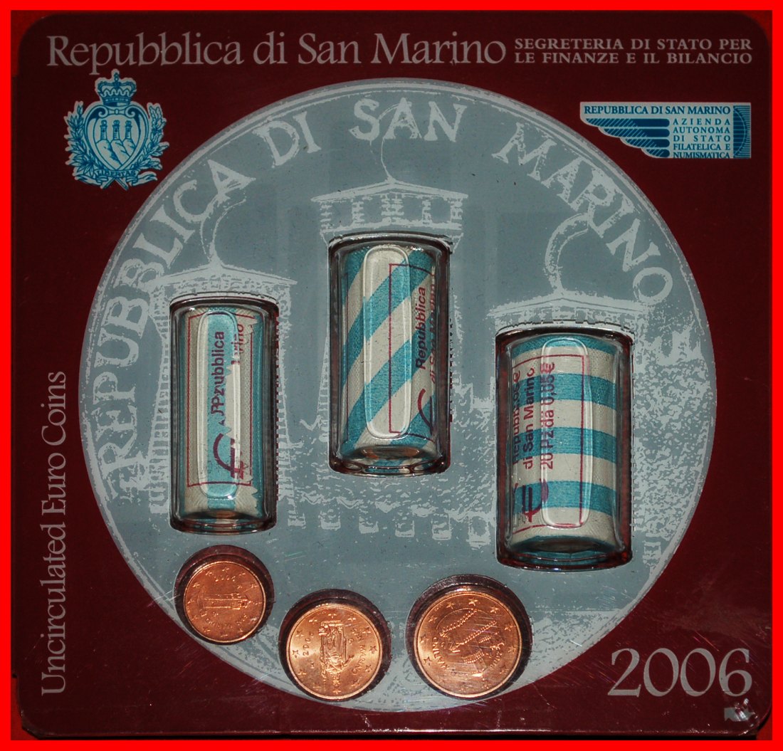  * ITALIEN: SAN MARINO★21 EURO KURSMÜNZENSATZ 2006 (63 MÜNZEN)! VERÖFFENTLICHT WERDEN★OHNE VORBEHALT!   