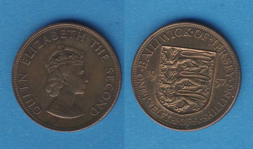  Jersey 1/12 Shilling 1957   