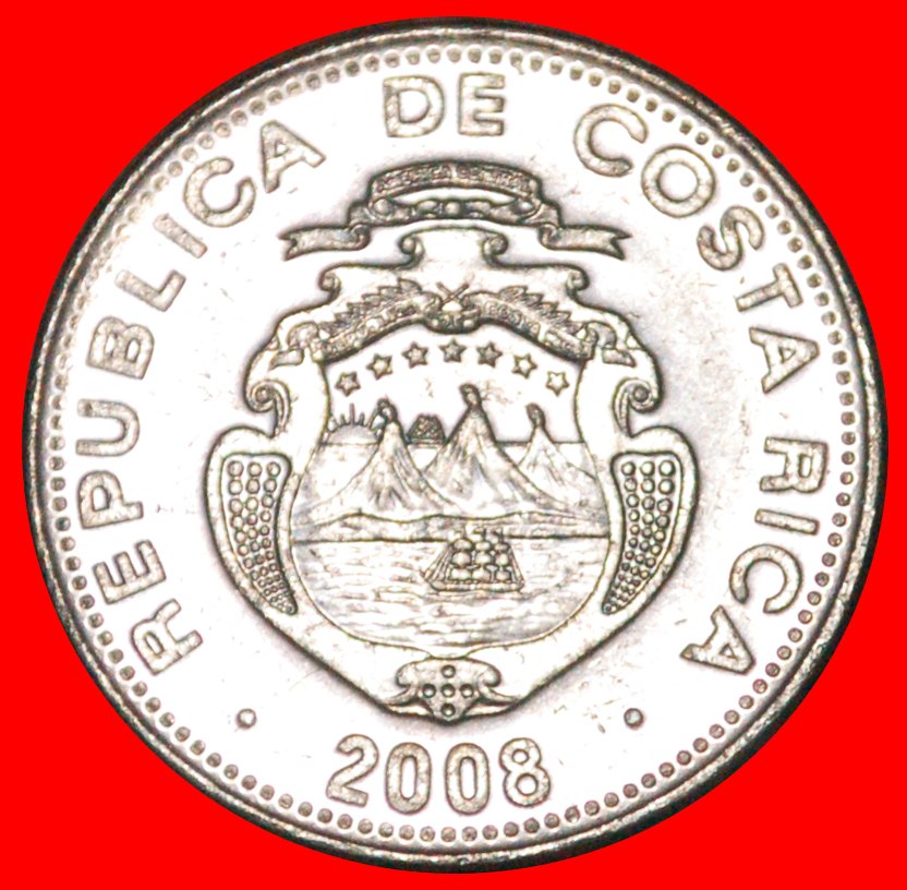  * CHILE (2005-2016): COSTA RICA ★ 5 COLONES 2008 MINT LUSTRE! ★LOW START★NO RESERVE!   