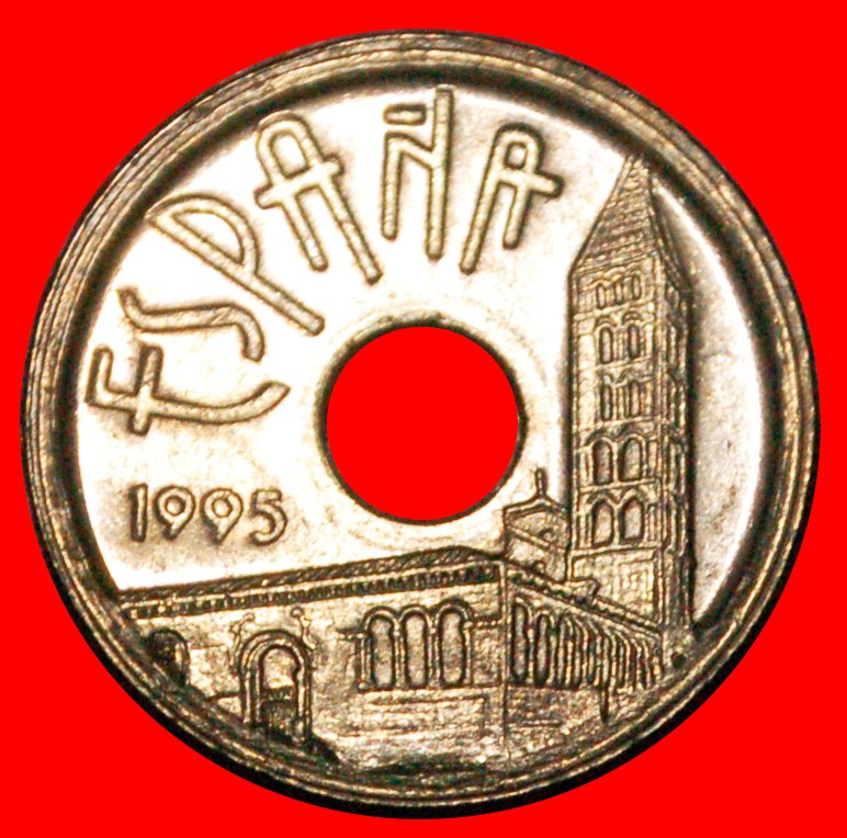 * CASTILE LEON: SPAIN ★ 25 PESETAS 1995! JUAN CARLOS I (1975-2013)★LOW START★NO RESERVE!