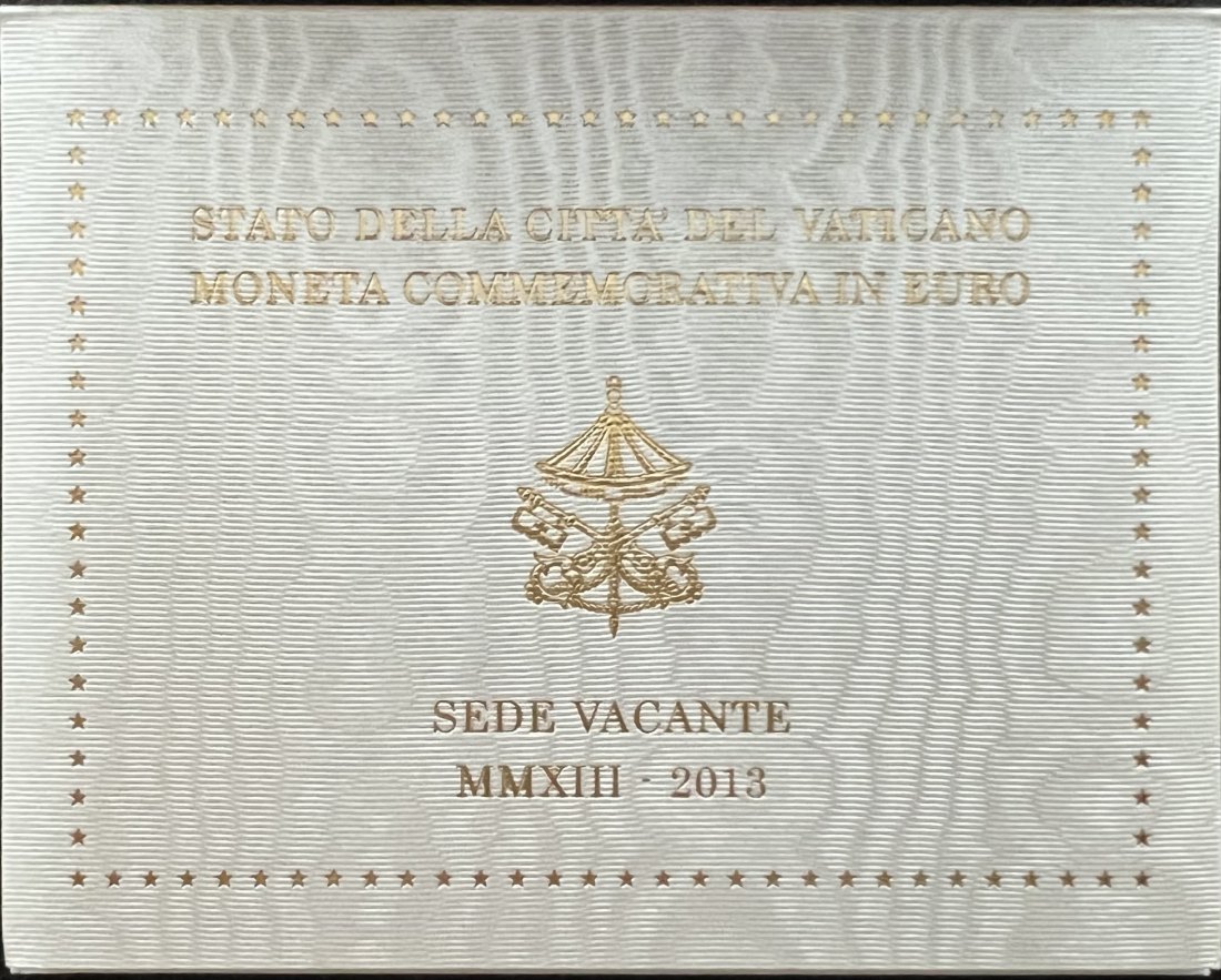  offizielle 2 € Vatikan Sede Vacante 2013 original im Folder   