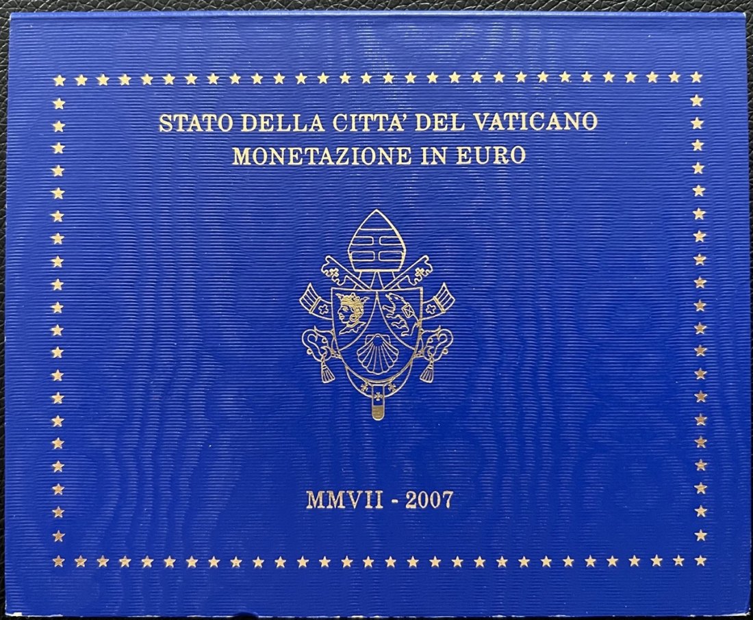  offizieller KMS Vatikan 2007,PapstBenedikt, im original Folder   