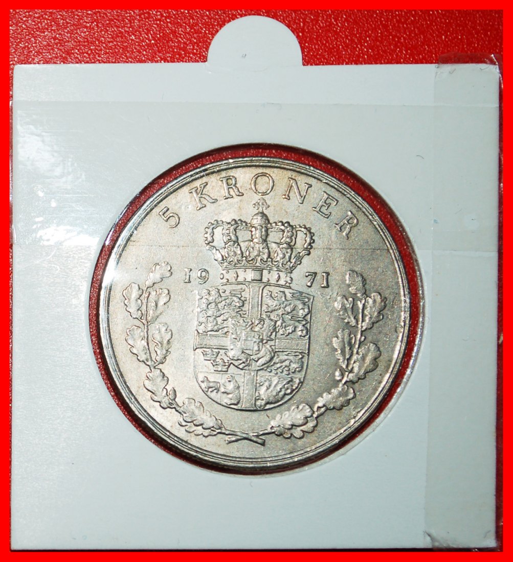  * GRÖNLAND und FÄRÖER (1960-1972): DÄNEMARK ★5 KRONER 1971! FREDERIK IX. (1899-1972)★OHNE VORBEHALT!   