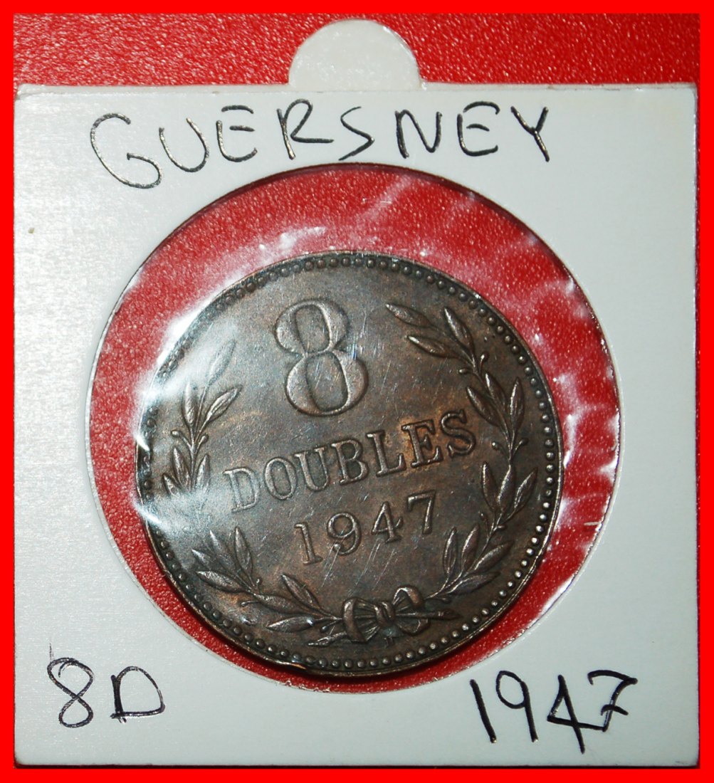  * GREAT BRITAIN (1914-1949): GUERNESEY ★ 8 DOUBLES 1947H! IN HOLDER!★LOW START ★ NO RESERVE!   