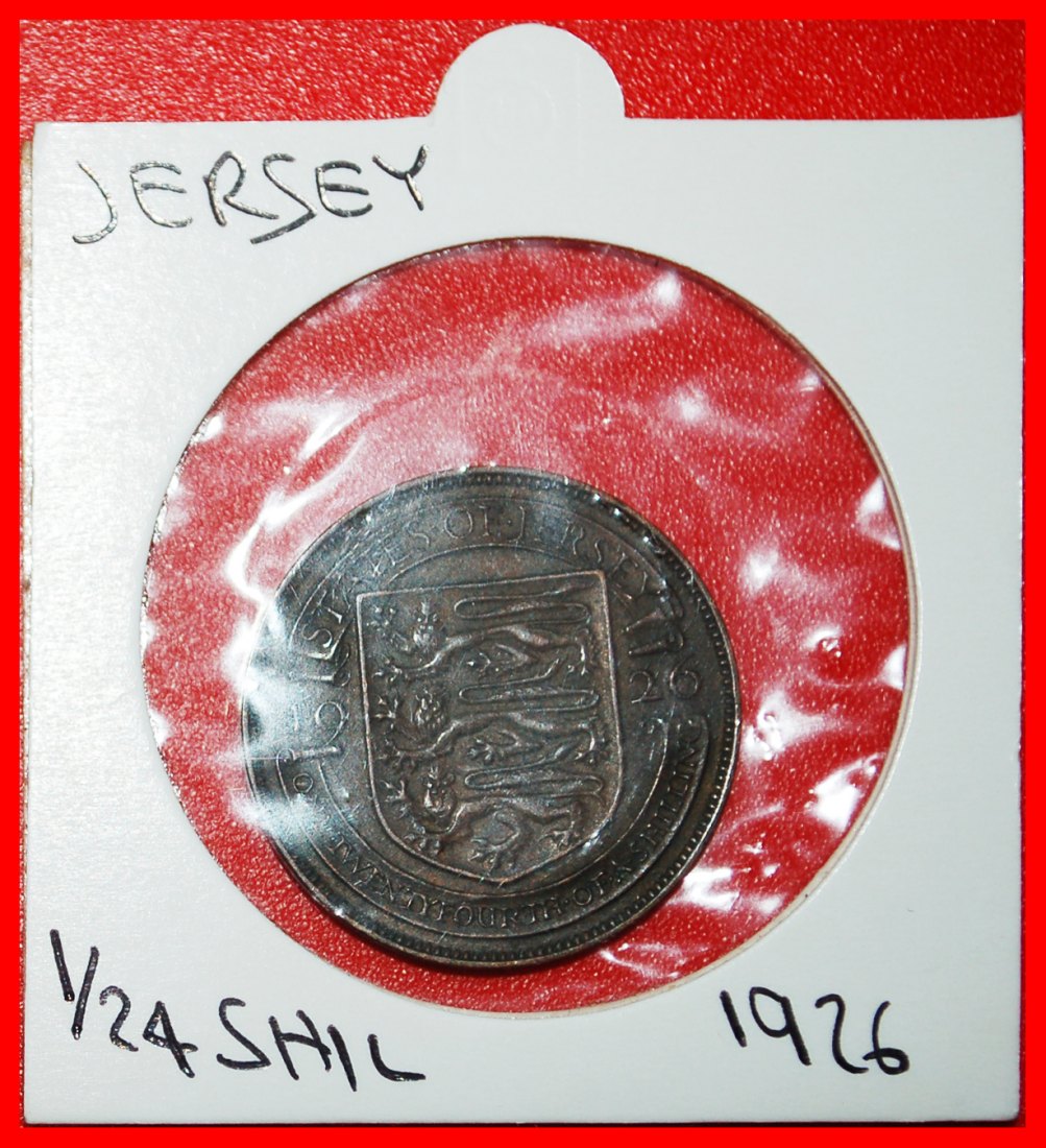  * GREAT BRITAIN (1923-1926): JERSEY ★ 1/24 SHILLING 1926! INTERESTING TYPE! ★LOW START ★ NO RESERVE!   